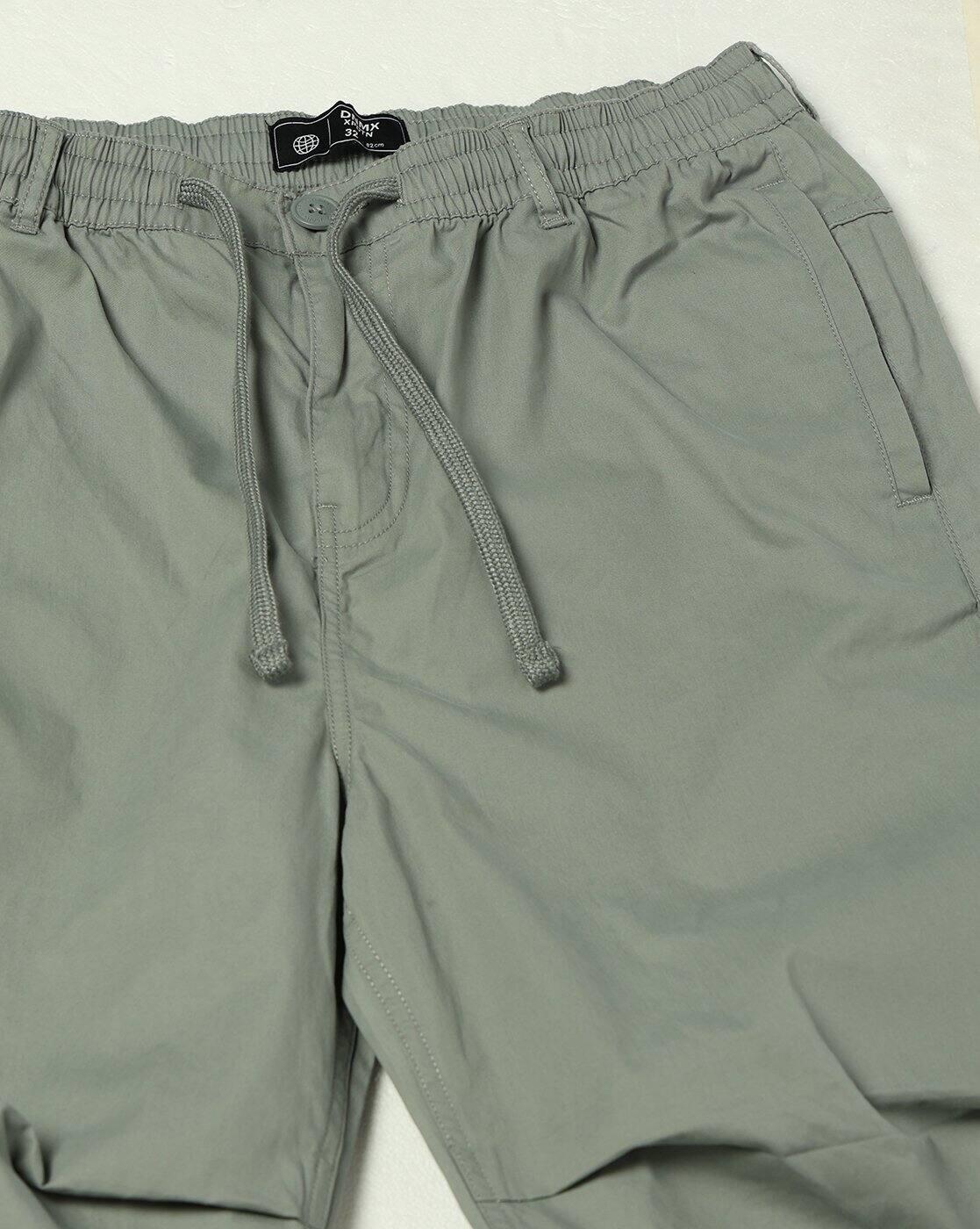 Men Regular Fit Flat-Front Chinos