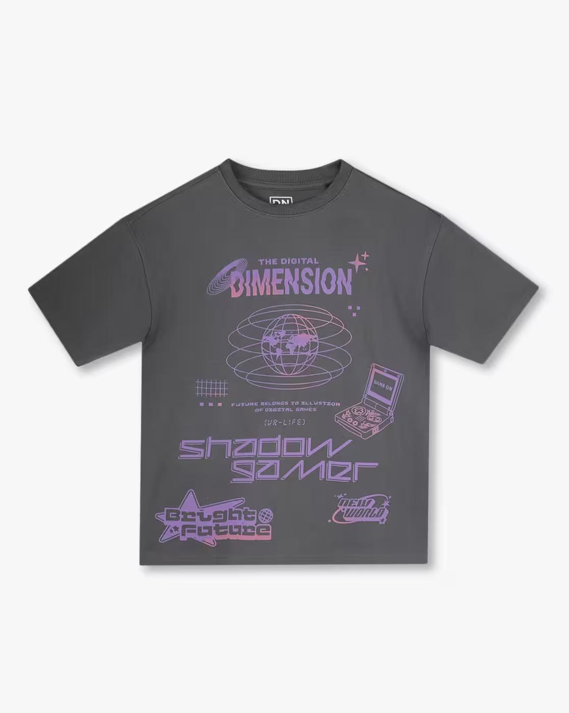 Boys Graphic Print Boxy Fit Crew-Neck T-Shirt