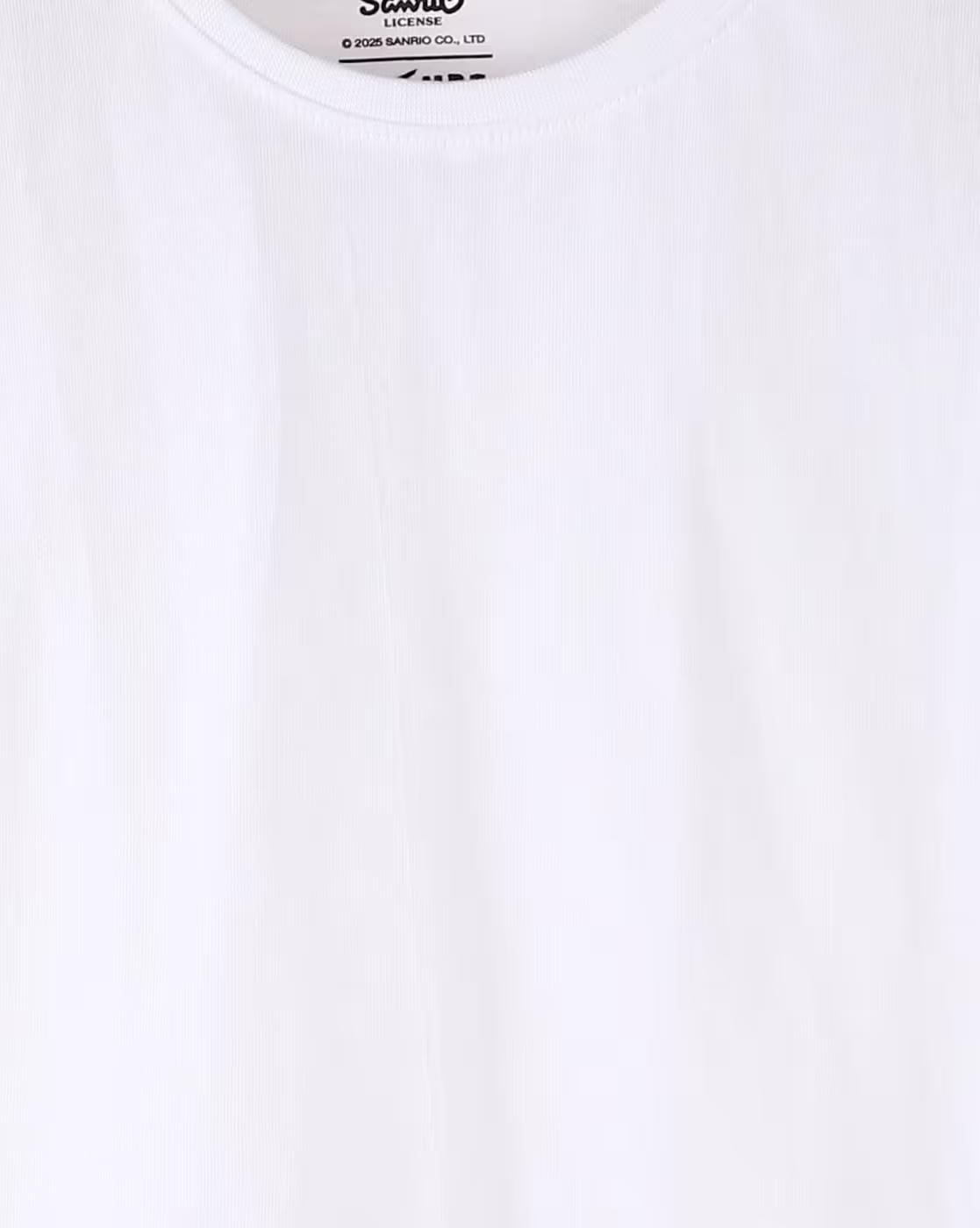 Girls Kuromi Print Regular Fit Dungaree with T-Shirt Set