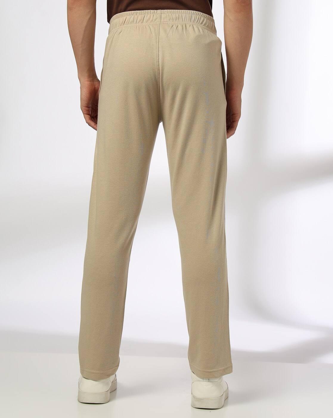 Men Straight Track Pants with Side Piping