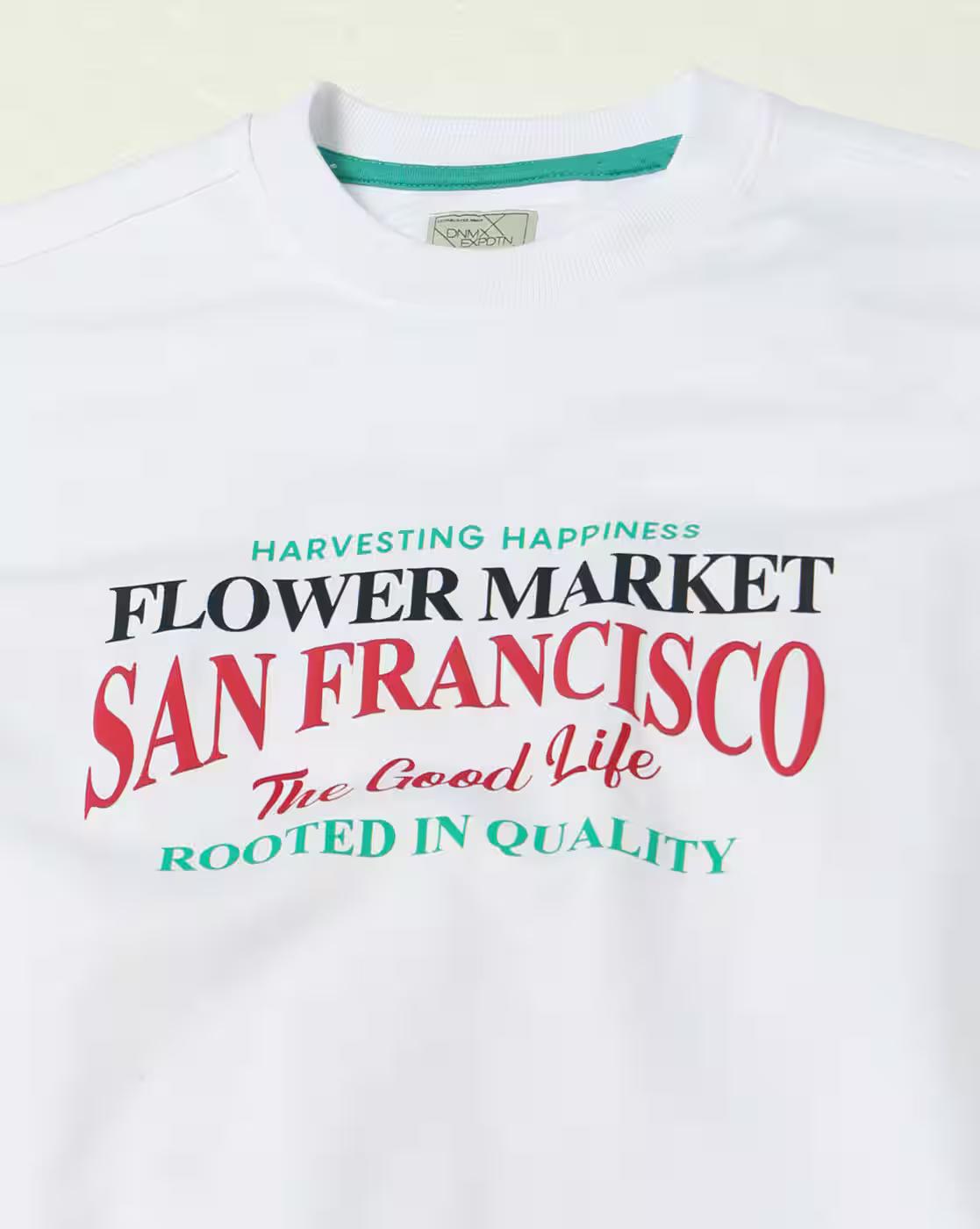TEES10 FLOWER MARKET TEE, WHITE, XXL