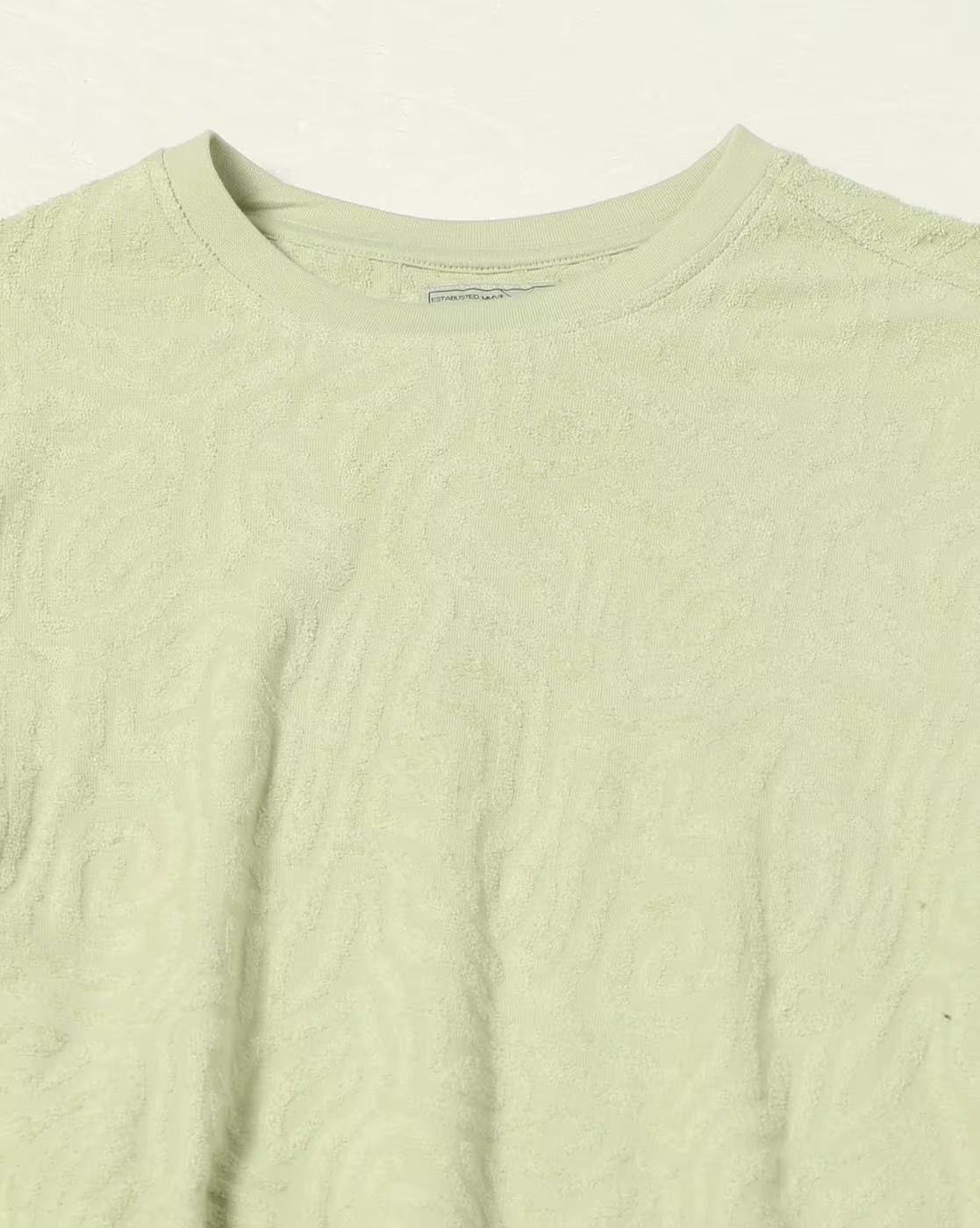 Men Knitted Relaxed Fit Crew-Neck T-Shirt