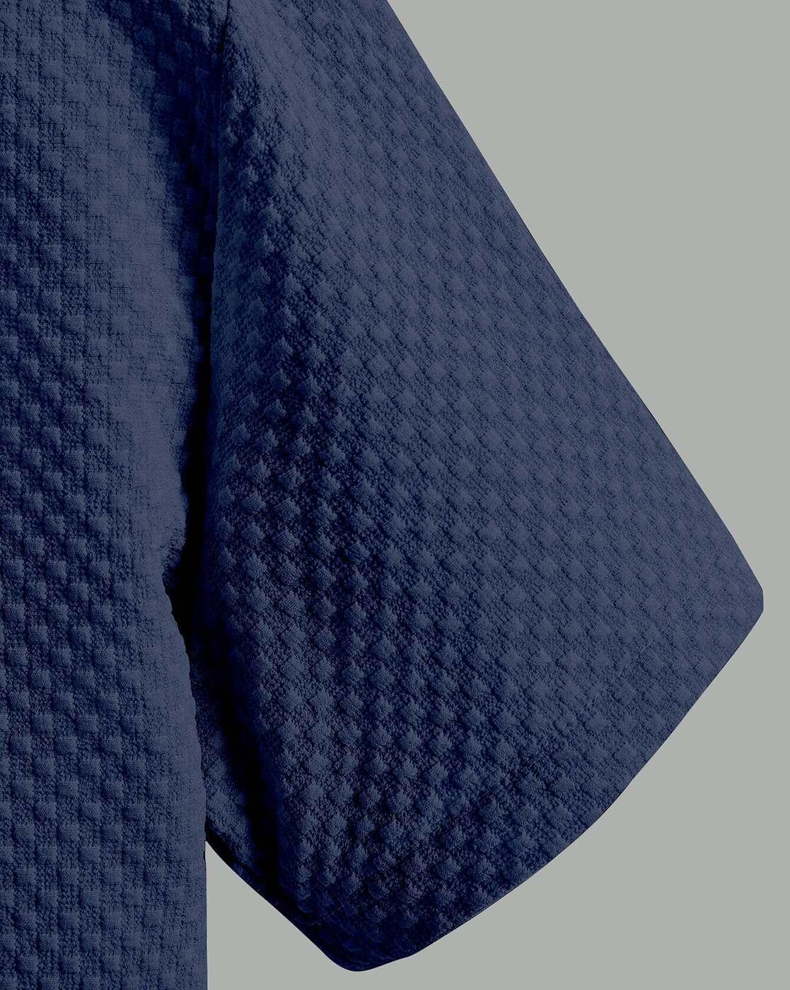Men Regular Fit Shirt with Mandarin Collar