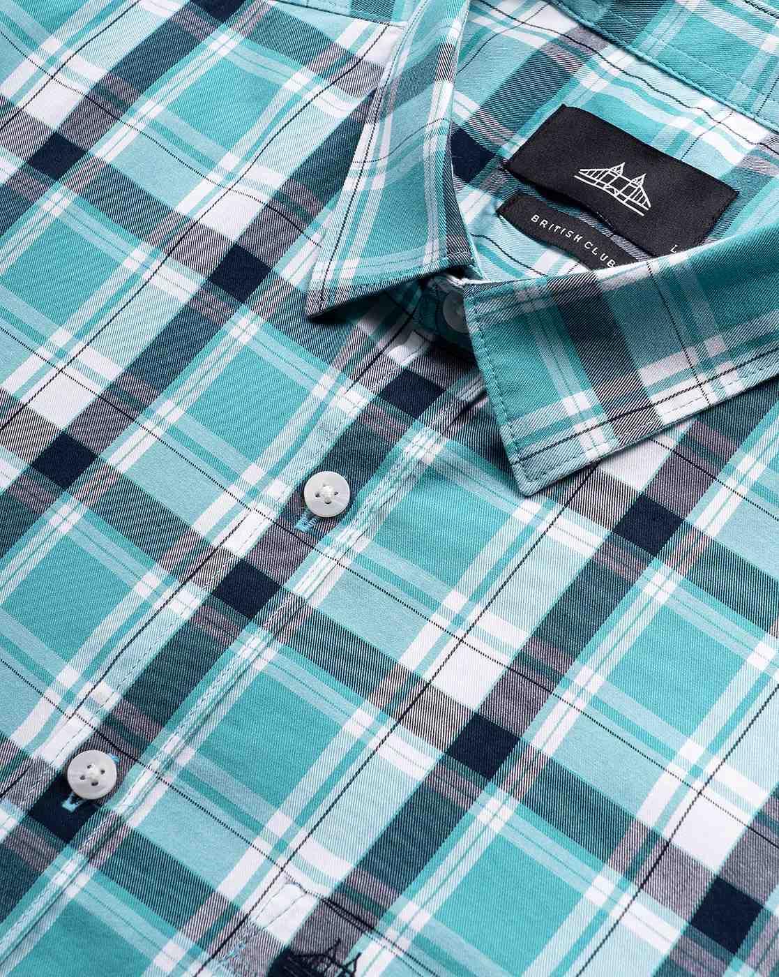 Men Checked Slim Fit Shirt