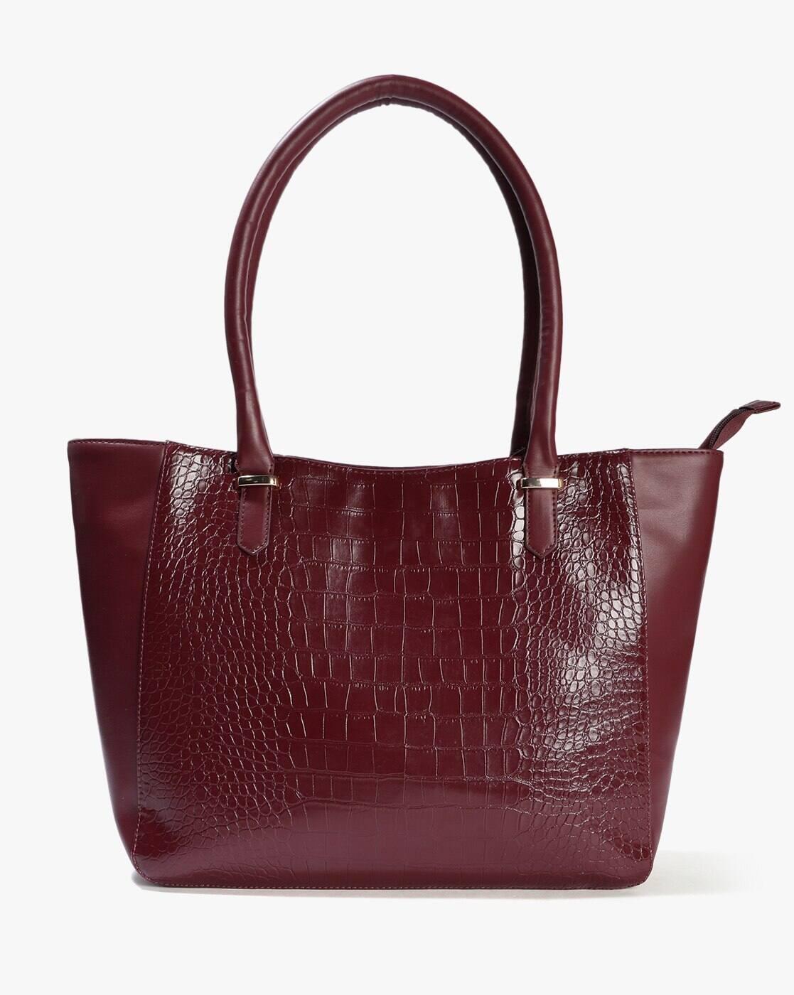 Women Croc-Embossed Tote Bag