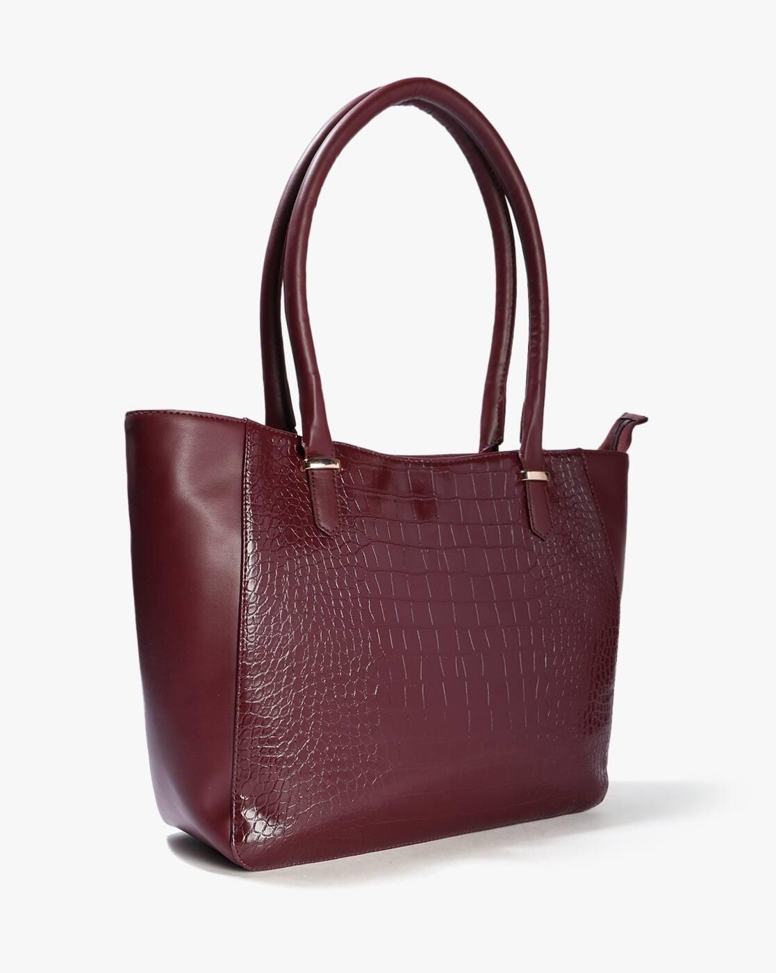 Women Croc-Embossed Tote Bag