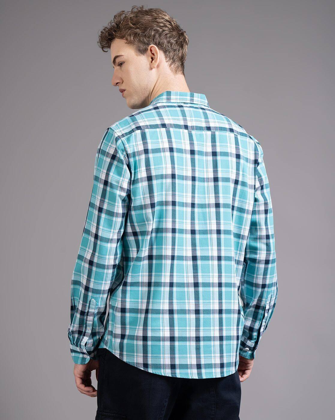 Men Checked Slim Fit Shirt
