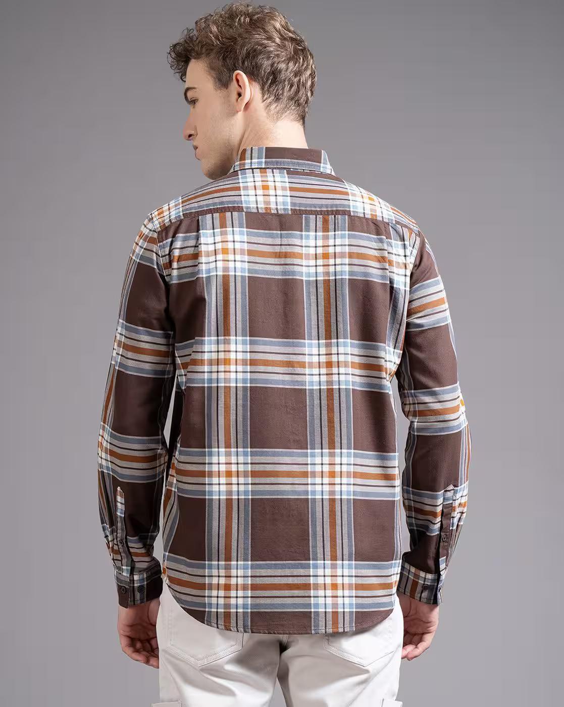 Men Checked Slim Fit Shirt
