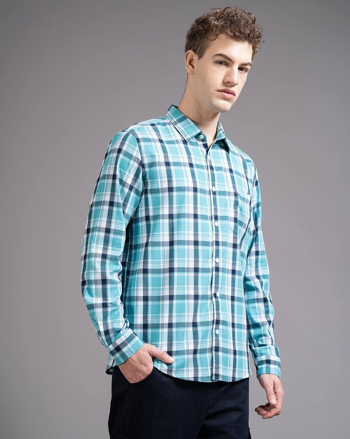 Men Checked Slim Fit Shirt