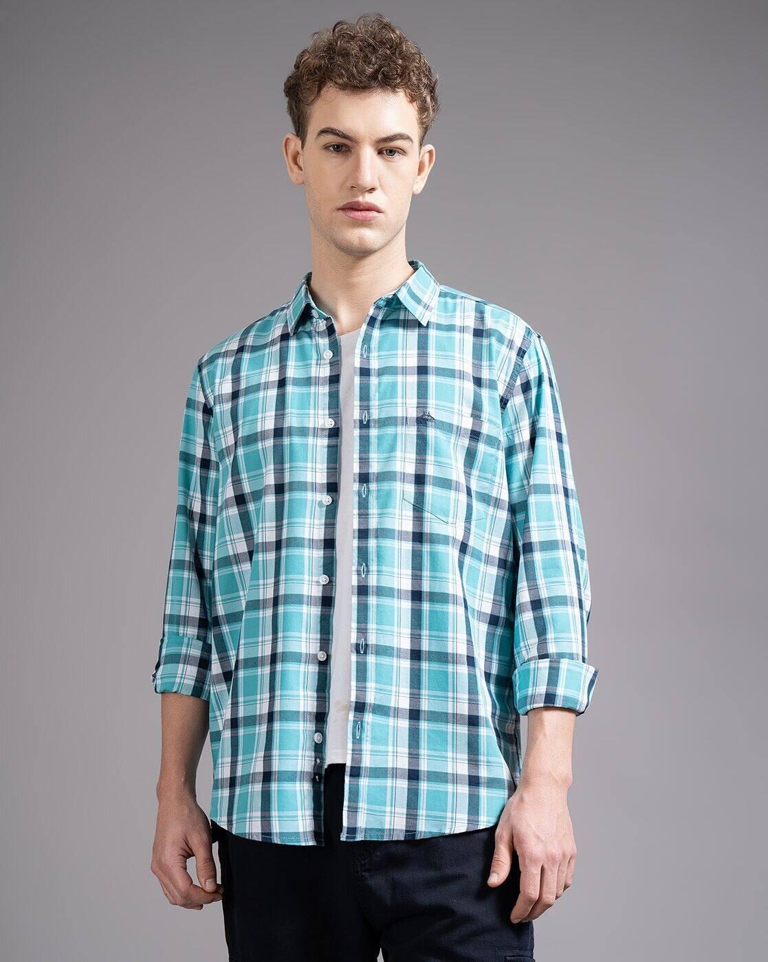 Men Checked Slim Fit Shirt