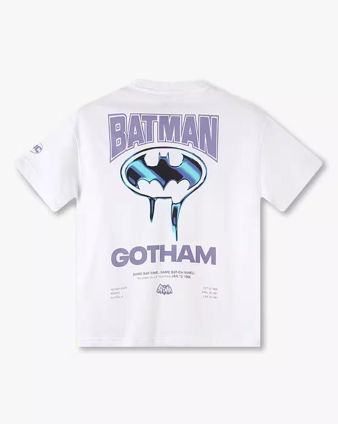 Boys Batman Print Relaxed Fit Crew-Neck T-Shirt