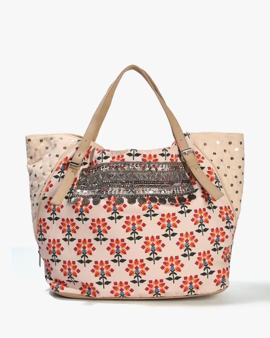 Women Embellished Tote Bag