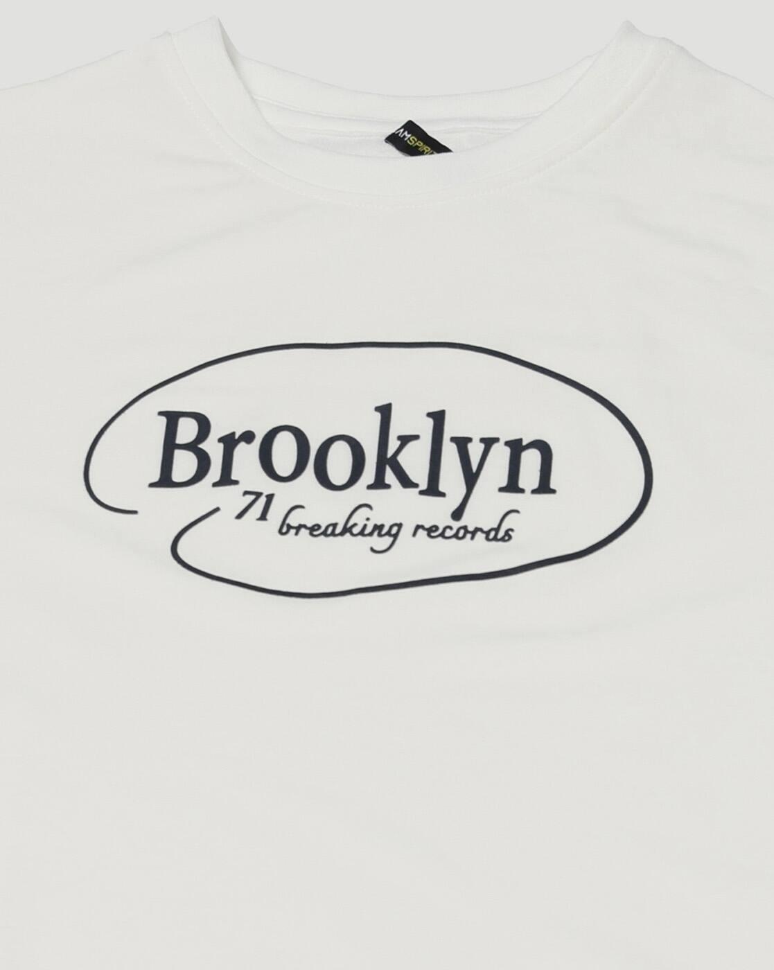 Women Brand Print Boxy Fit Crew-Neck T-Shirt