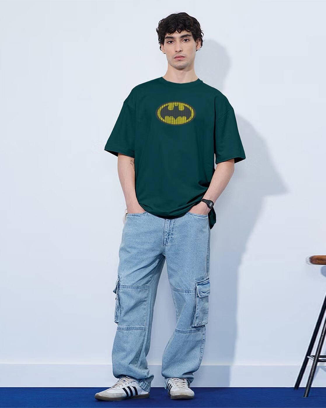 Men Graphic Print Oversized Fit Crew-Neck T-Shirt