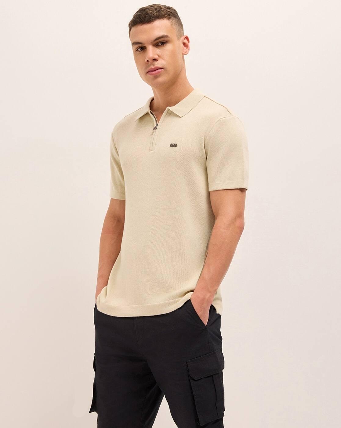 Men Regular Fit Polo T-shirt