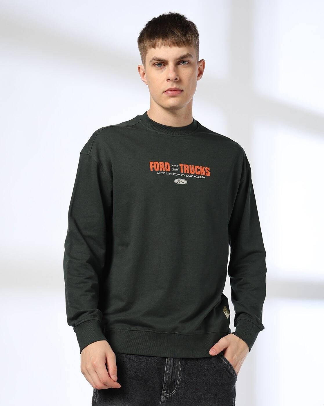 Men Typographic Print Regular Fit Sweatshirt