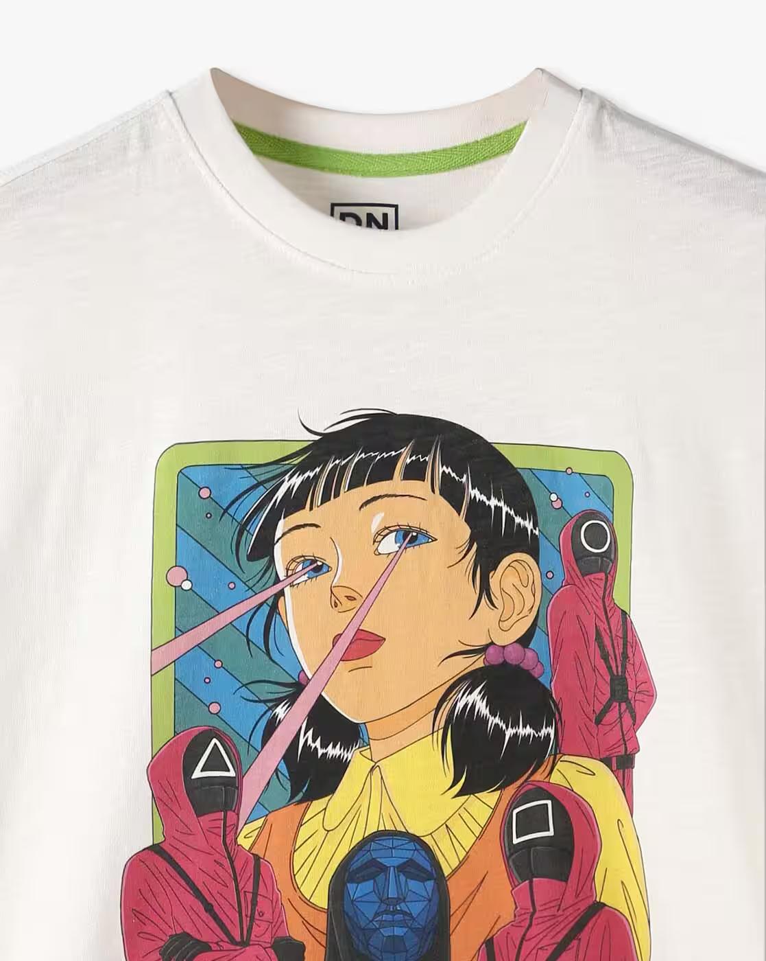 Boys Graphic Print Boxy Fit Round-Neck T-Shirt
