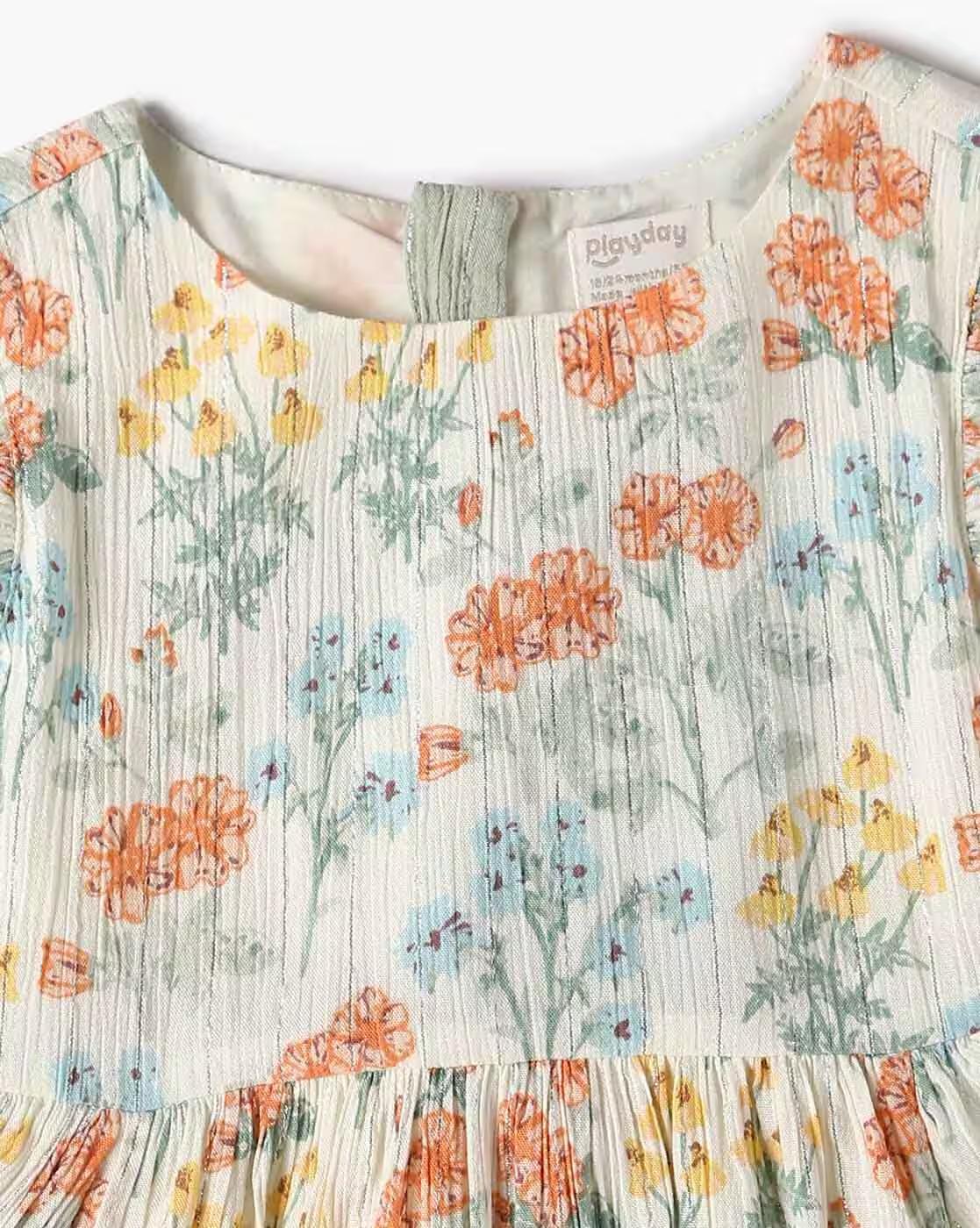 Girls All-Over Print Fit & Flare Dress
