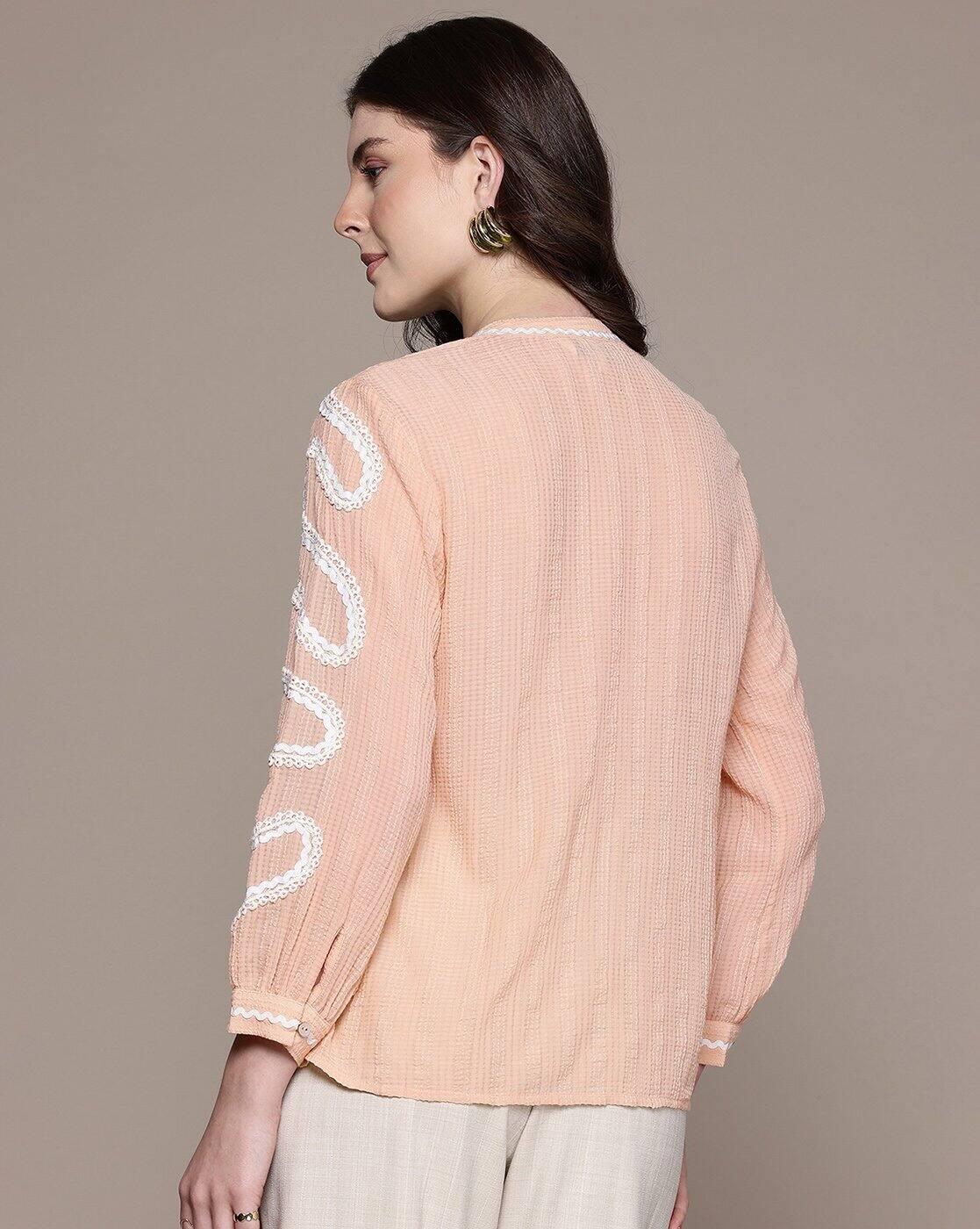 Women Embroidered Relaxed Fit Top