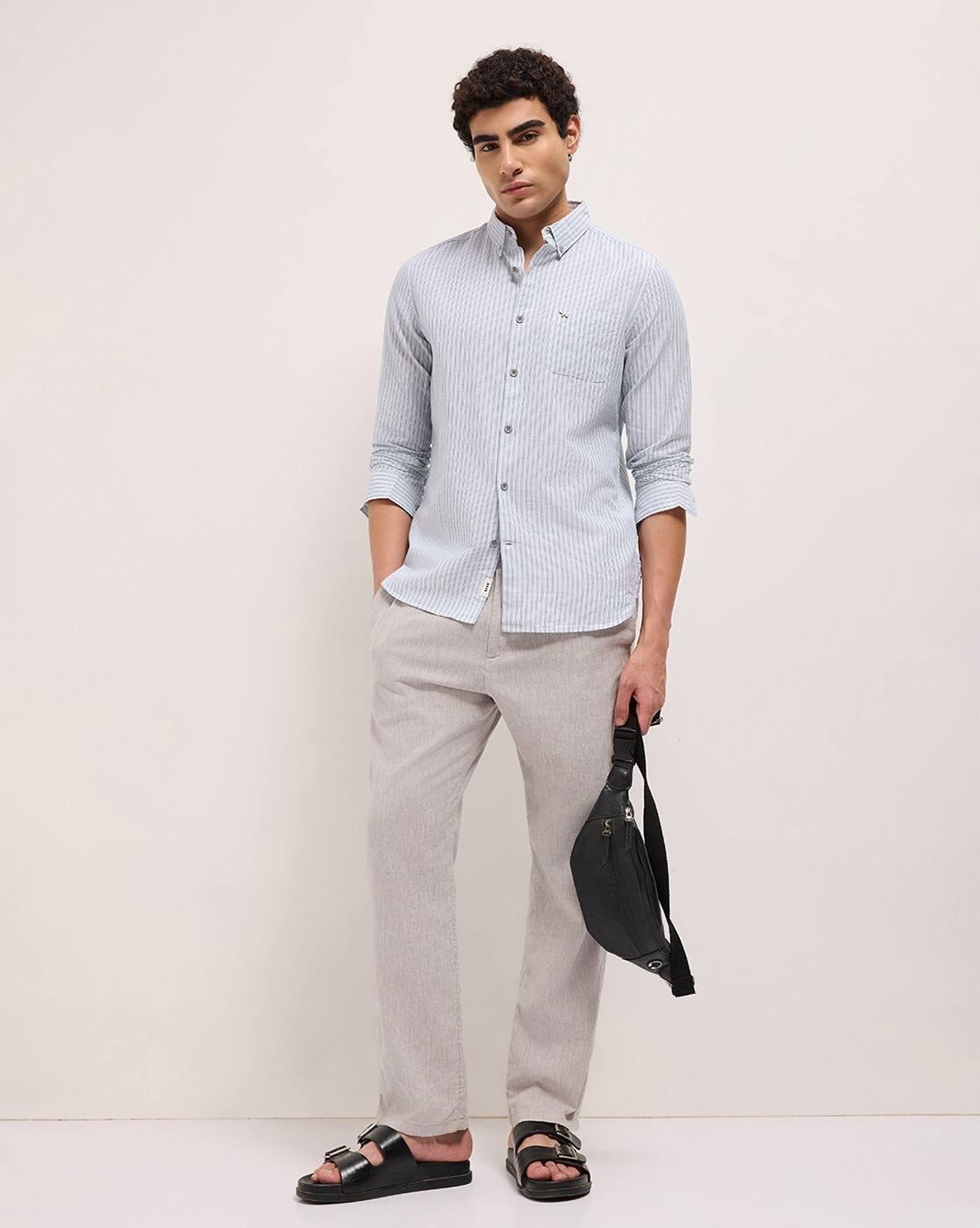 Men Stripes Slim Fit Shirt