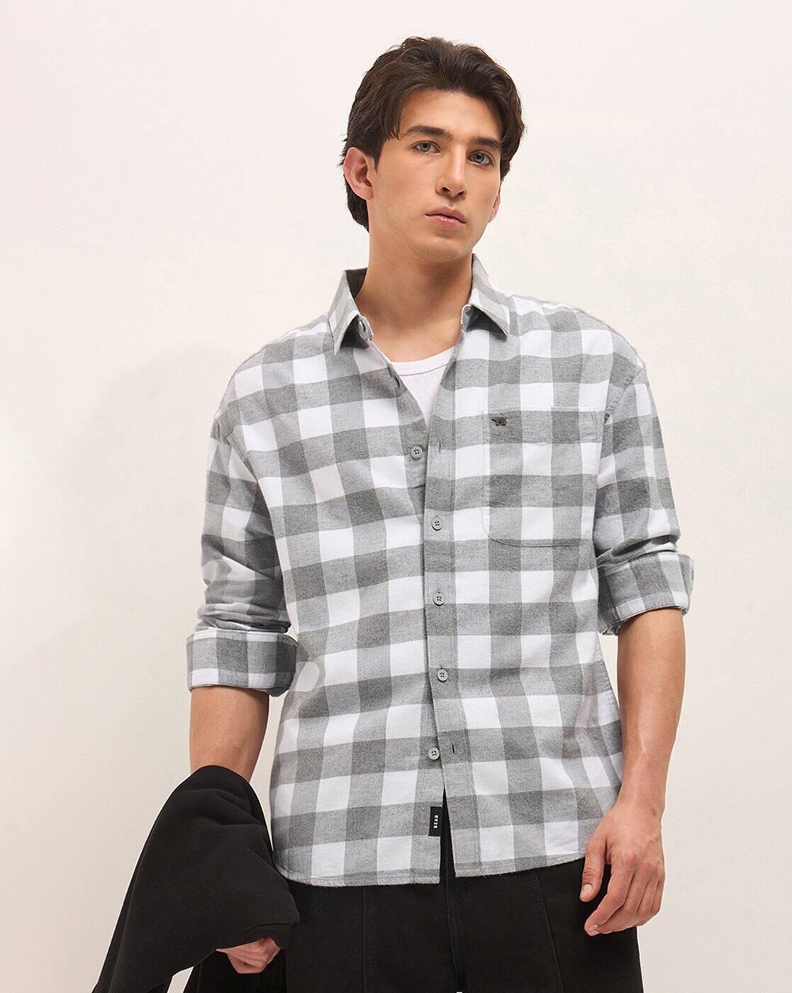 Men Checks Relaxed Fit Shirt