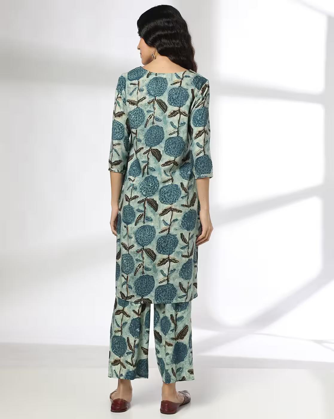 BIG DANDELION FLOWER SET, INDIGO, M