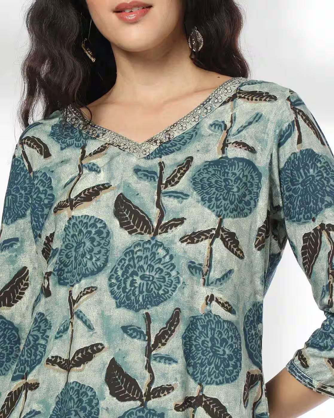 BIG DANDELION FLOWER SET, INDIGO, M