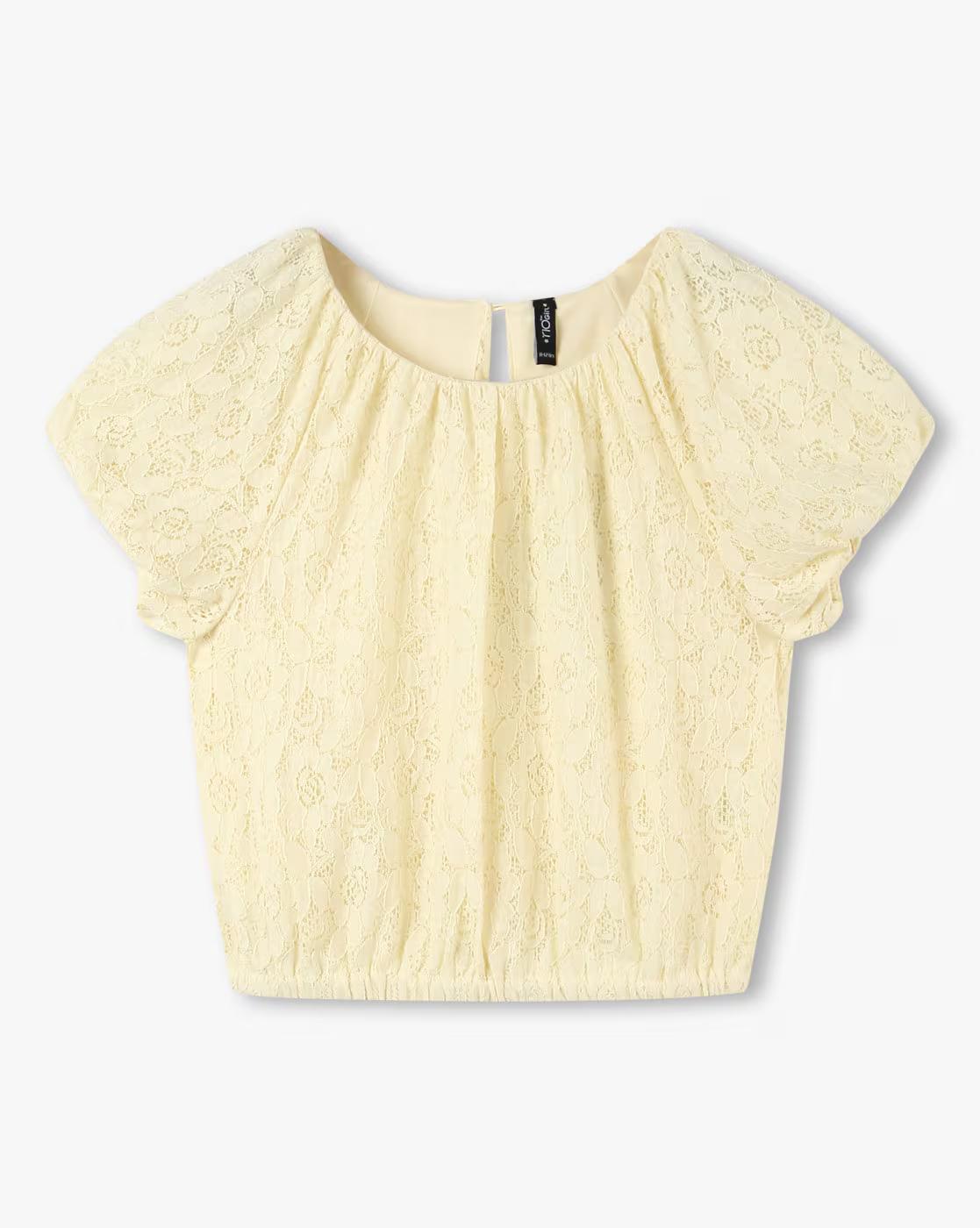 Girls Regular Fit Lace Top