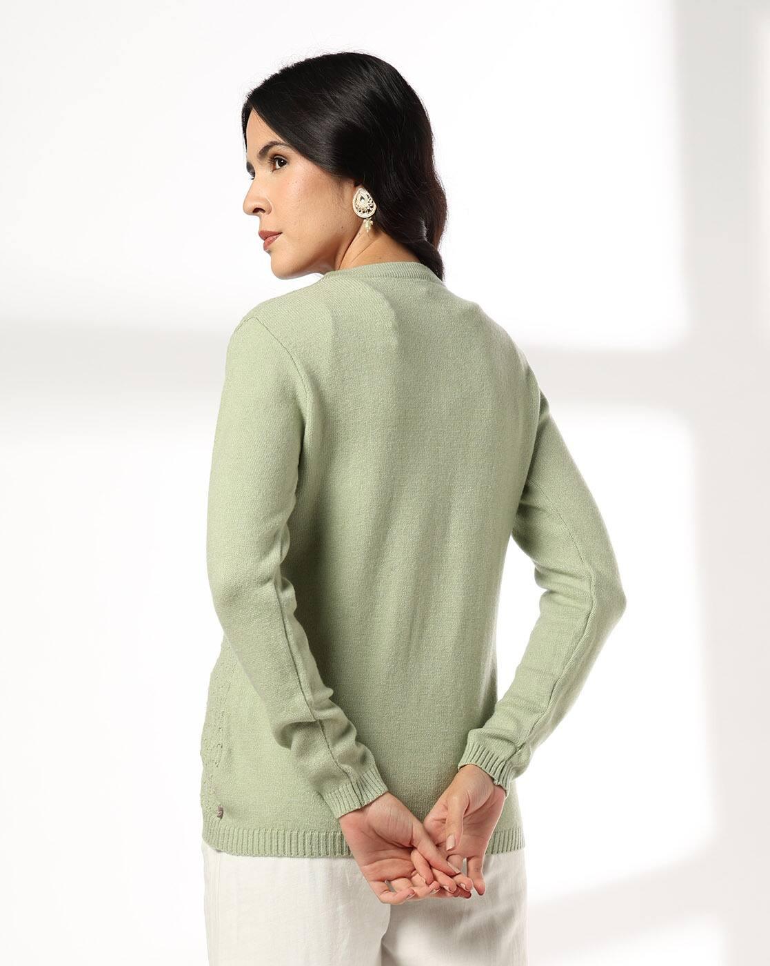 Women Round-Neck Knitted Cardigan