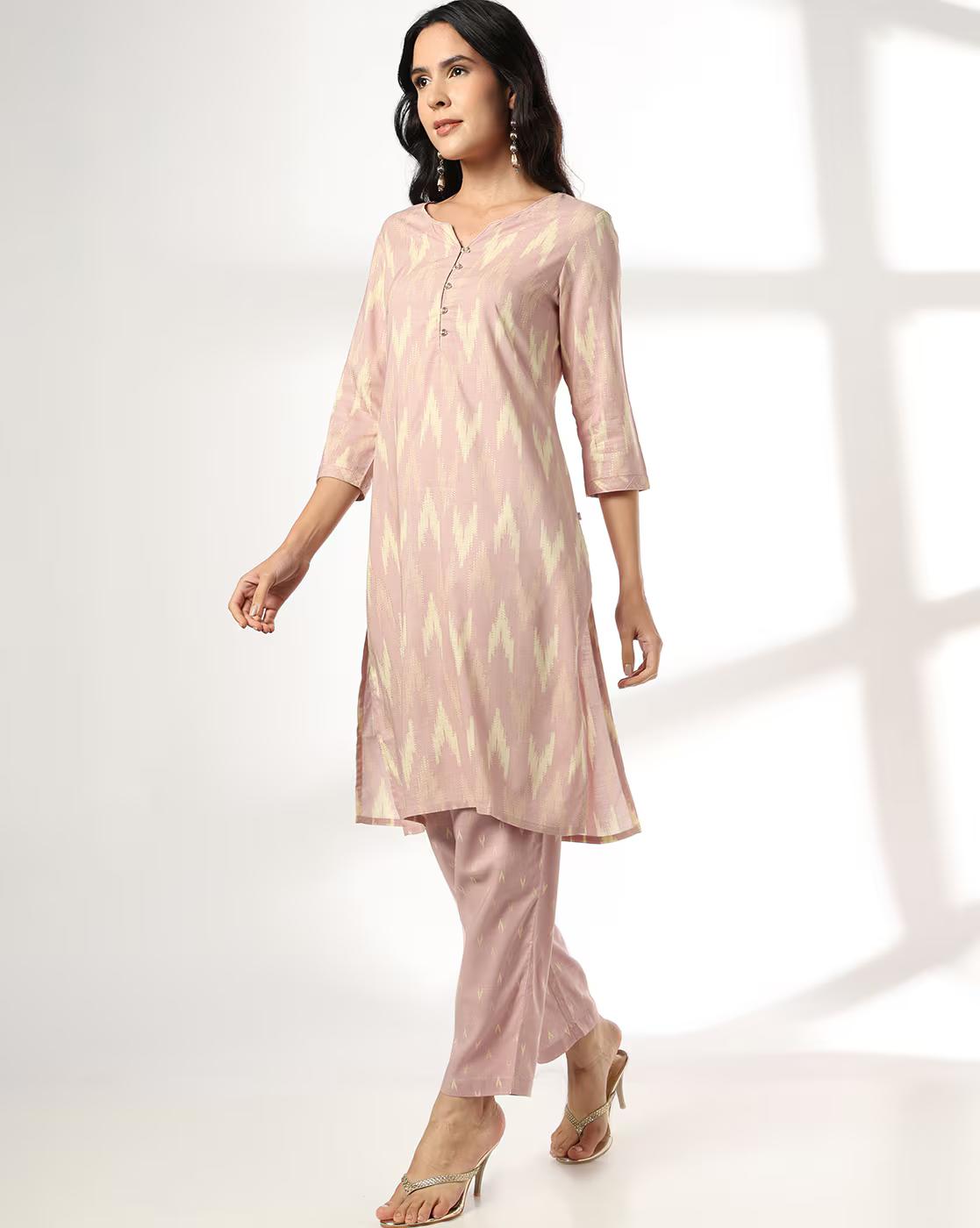 Women Printed Straight Kurta & Pants Set