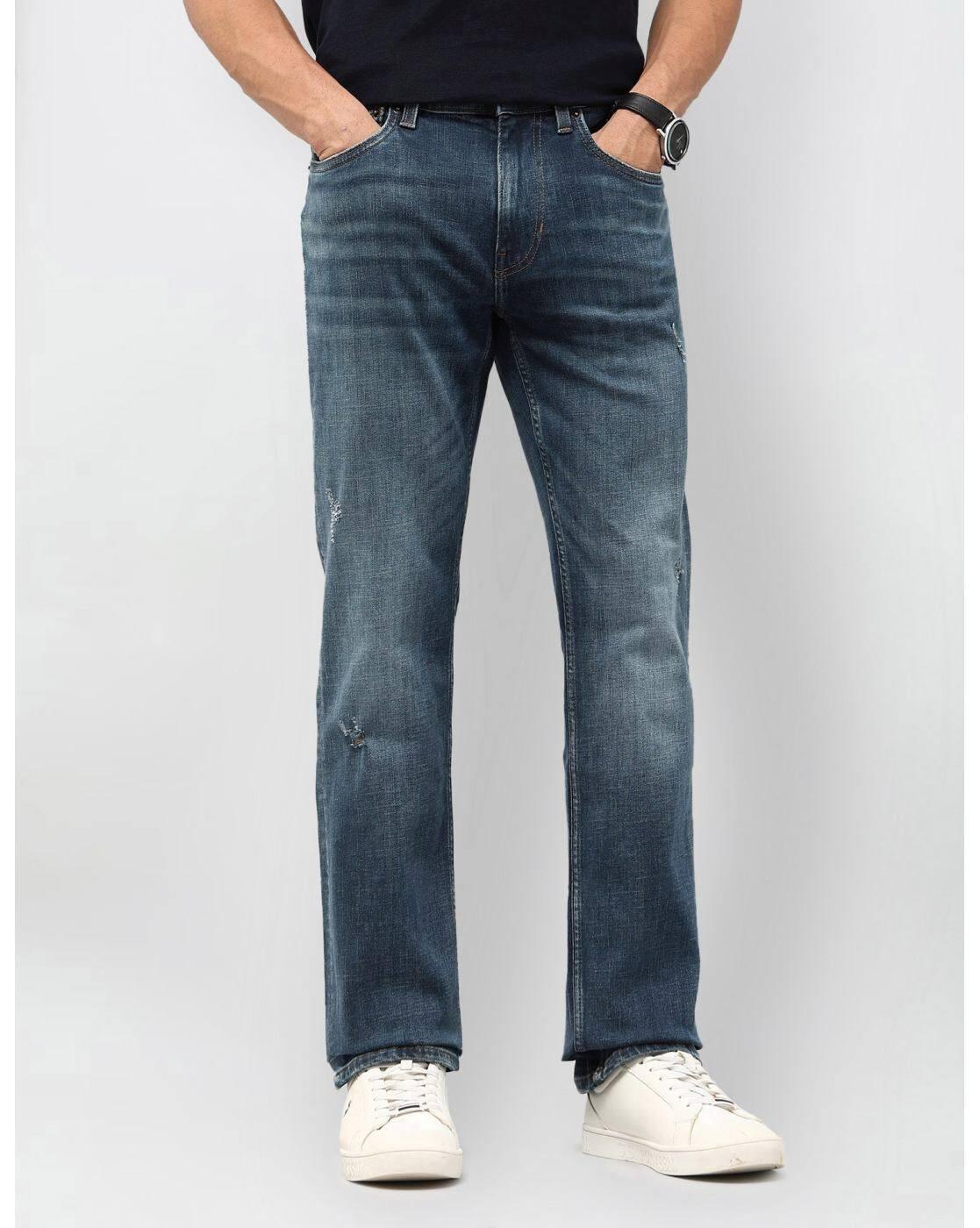 Men Mid Rise Straight Jeans