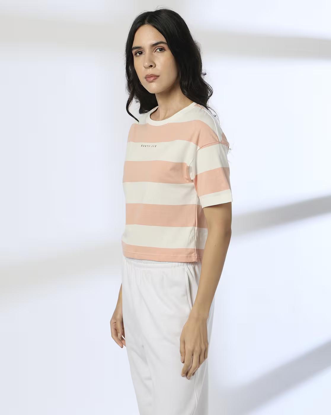 ULTIMATE DROP SHOULDER TOP, PEACH, L