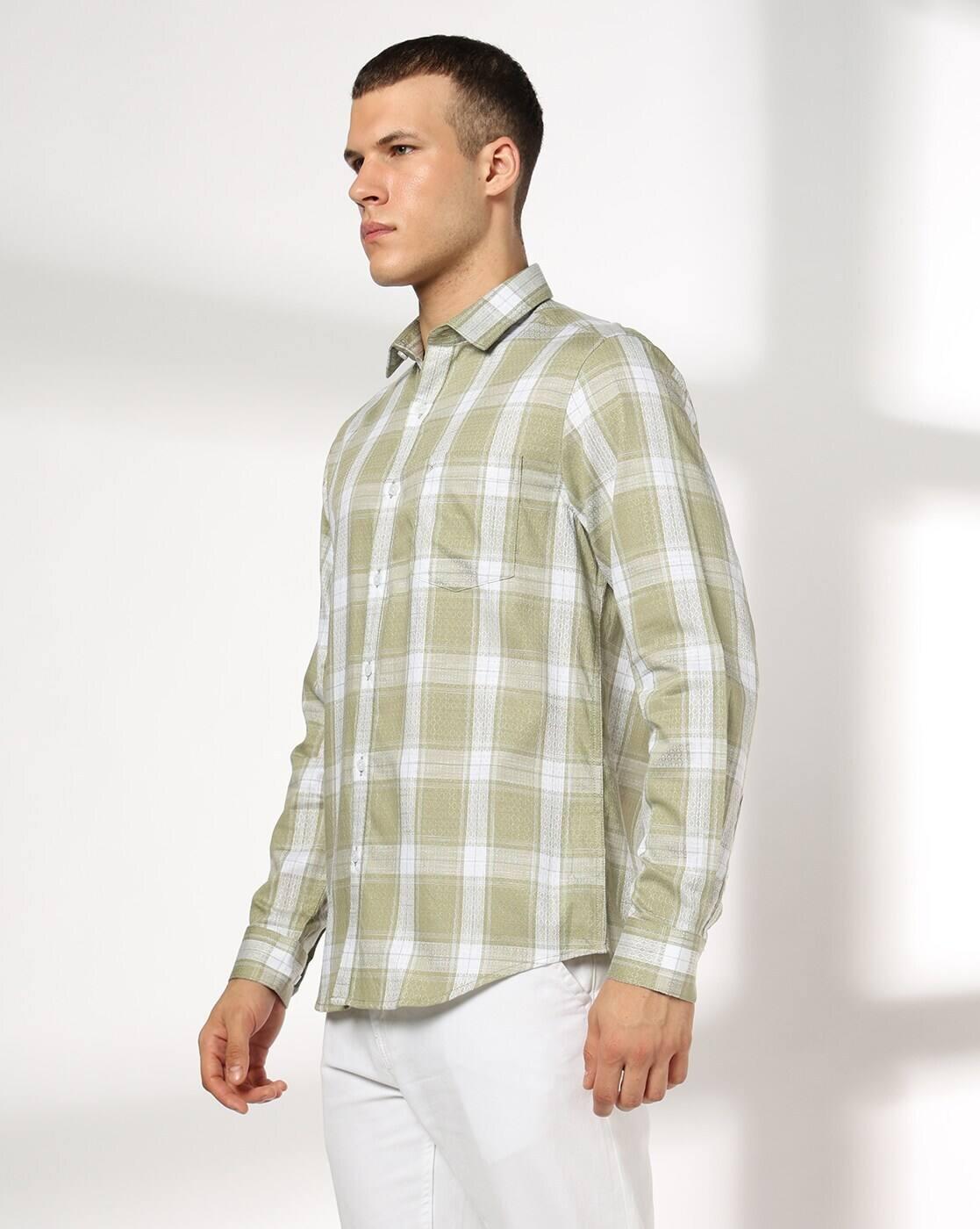 Men Checked Slim Fit Shirt