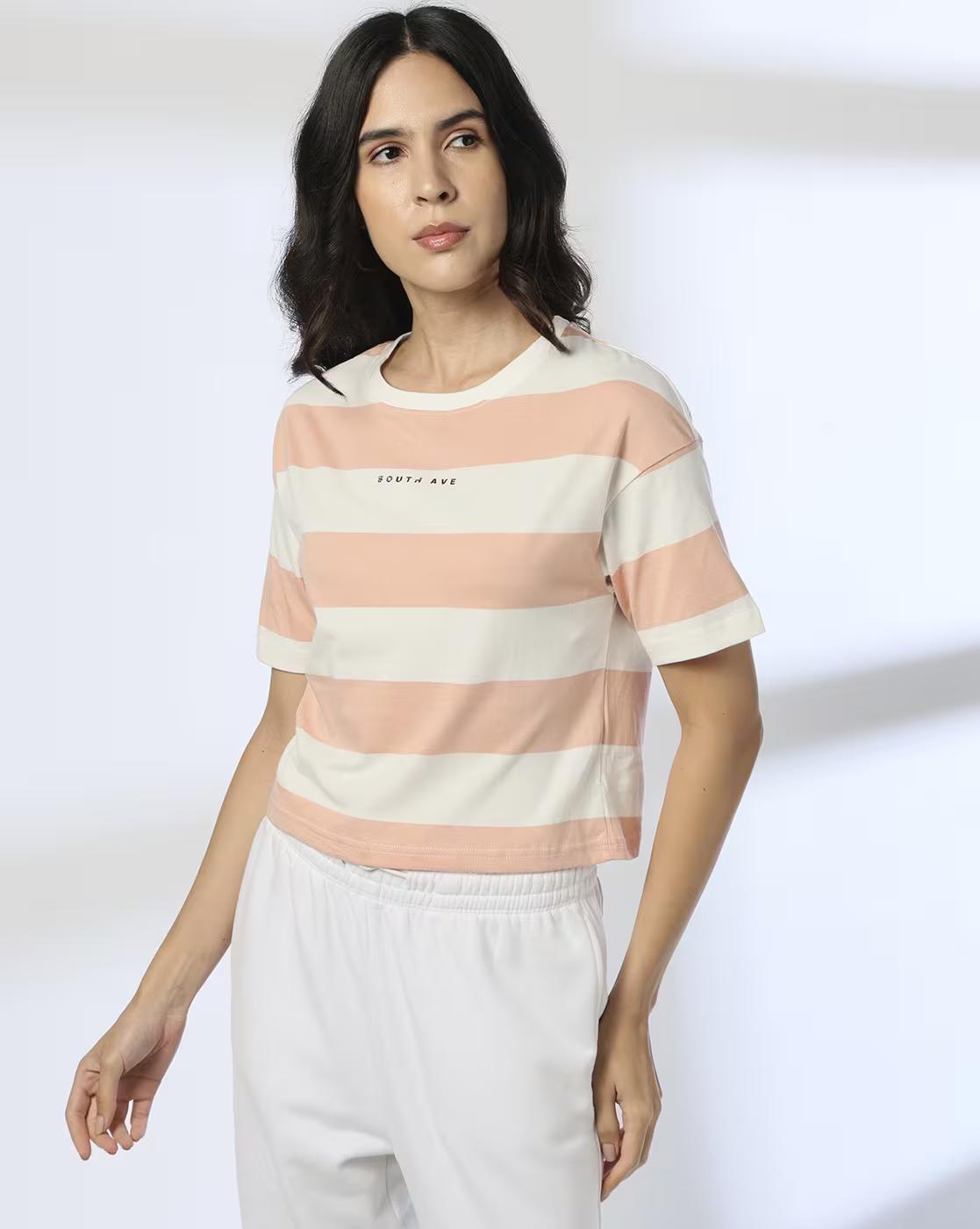 ULTIMATE DROP SHOULDER TOP, PEACH, L