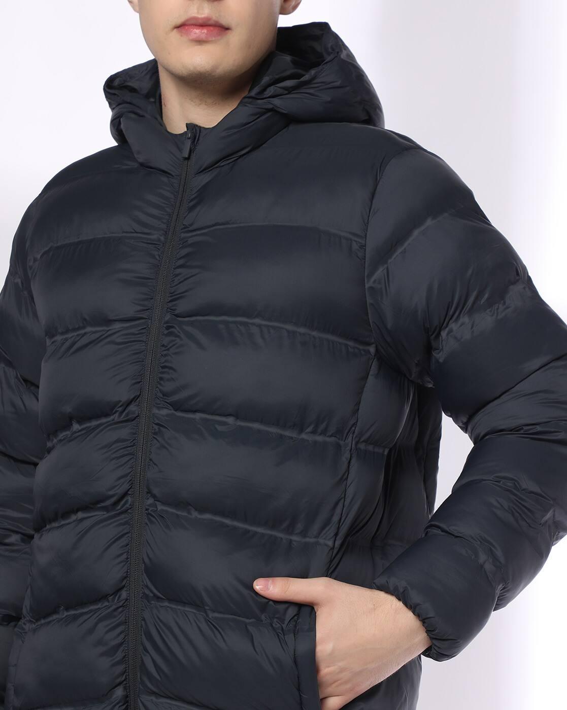 HEAT SEAL QUILTED PUFFER JACKET, NAVY, M