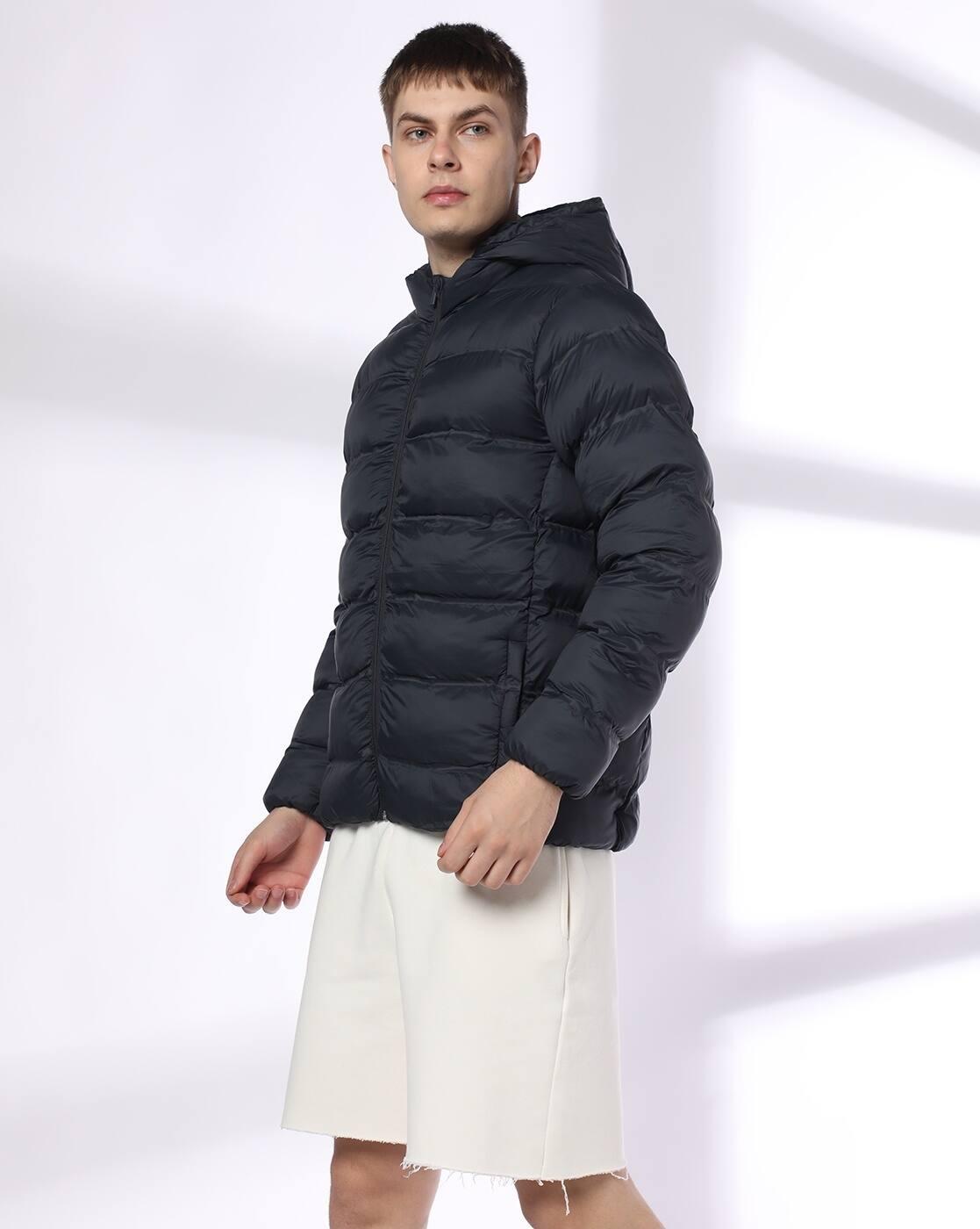 HEAT SEAL QUILTED PUFFER JACKET, NAVY, M