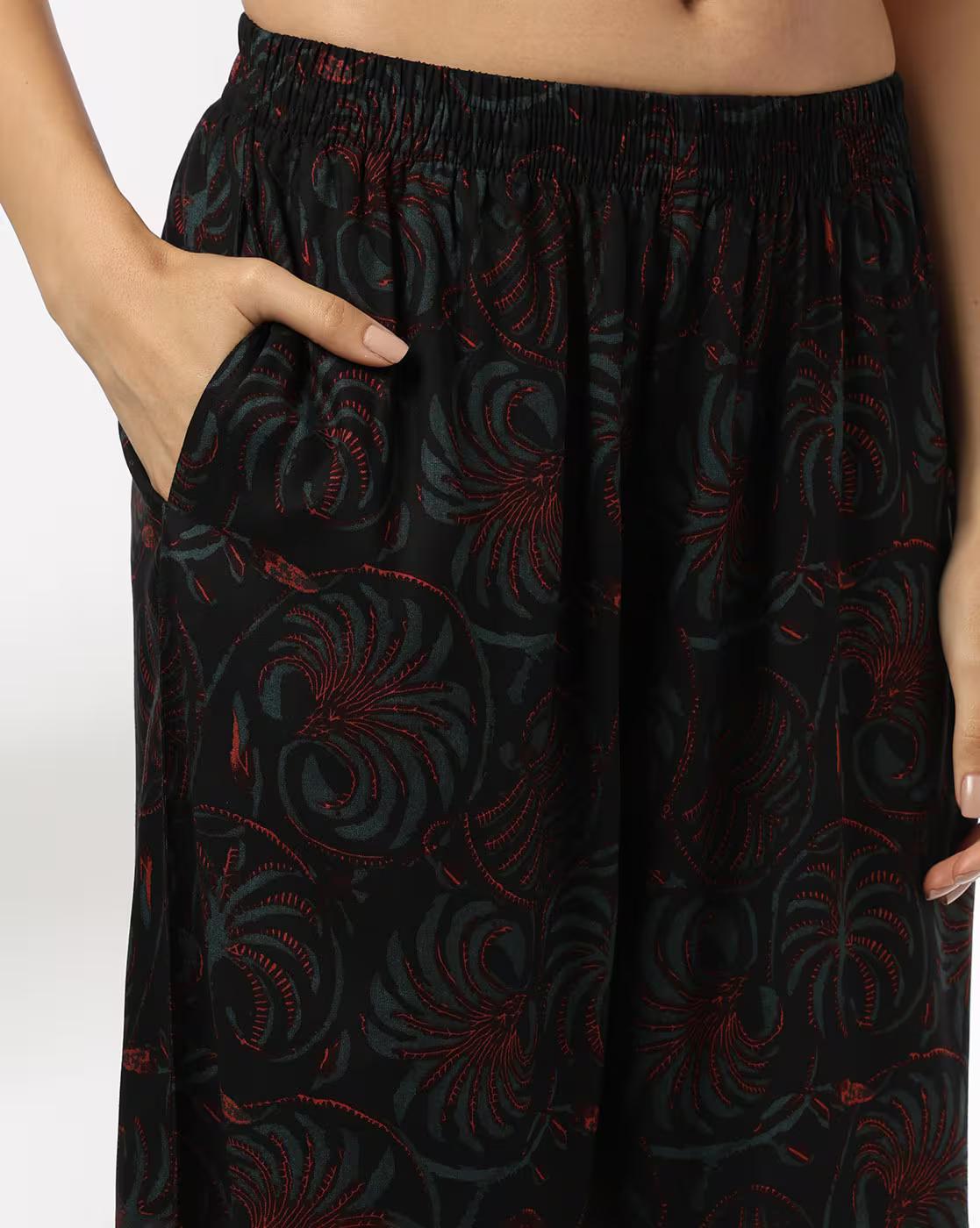 PALM TREE JAAL AJRAKH BTDWN SE, BLACK, S
