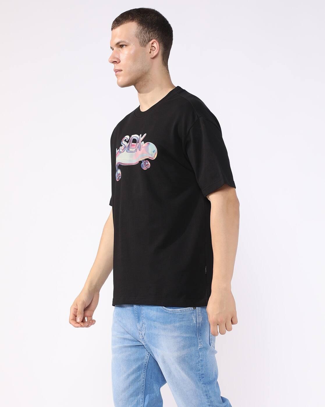 Men Graphic Print Regular Fit Crew-Neck T-Shirt