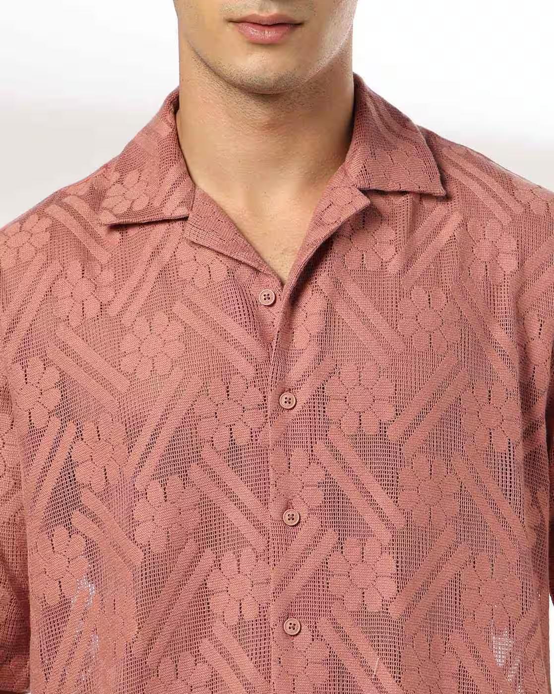 Men Floral Patterned Relaxed Fit Shirt