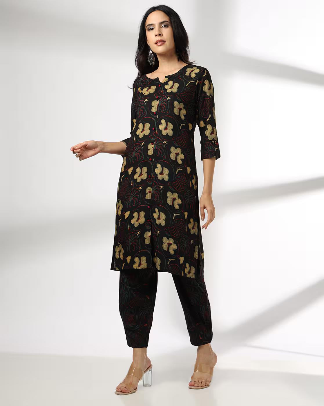 PALM TREE JAAL AJRAKH BTDWN SE, BLACK, S