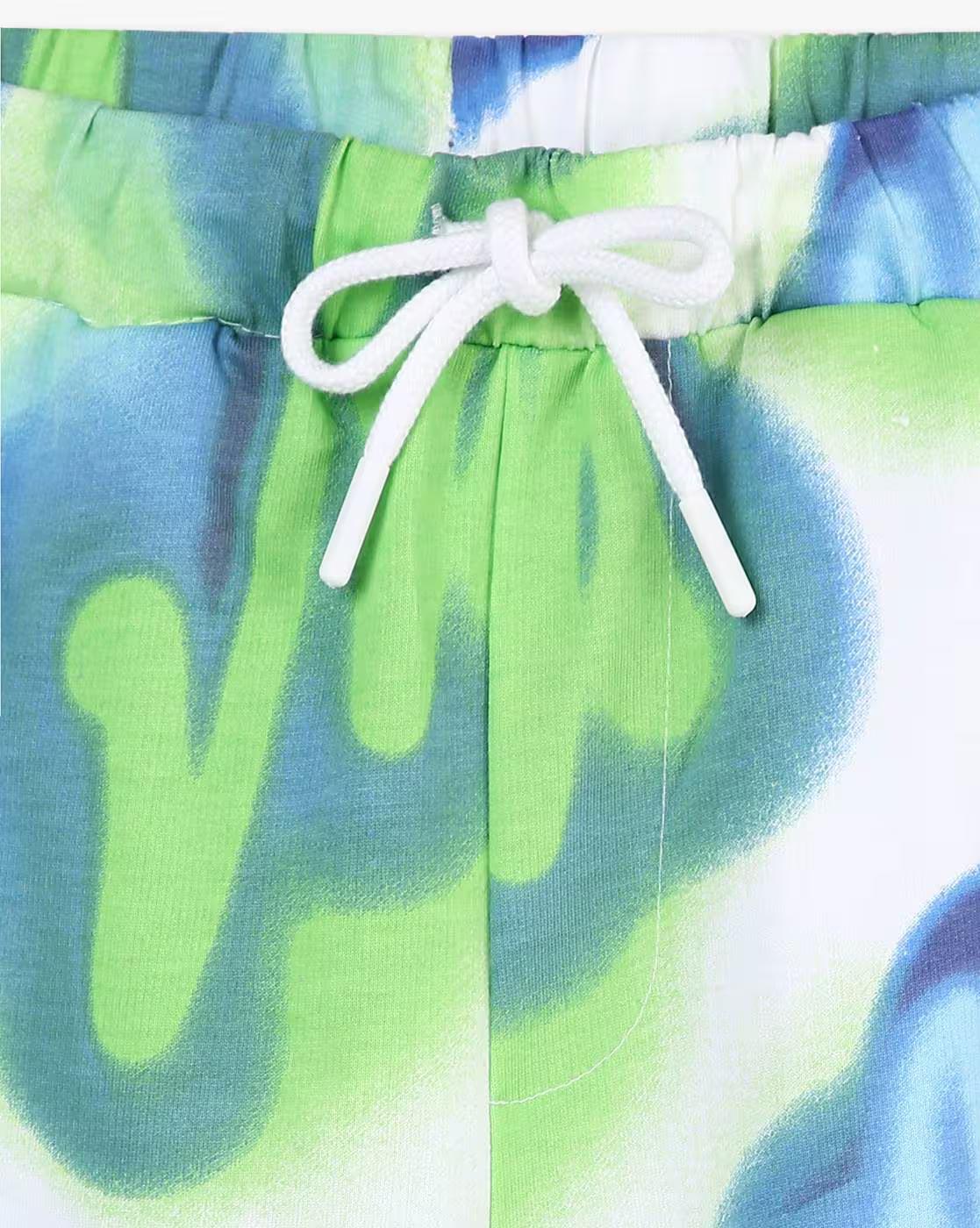 Boys Abstract Print Knit Shorts