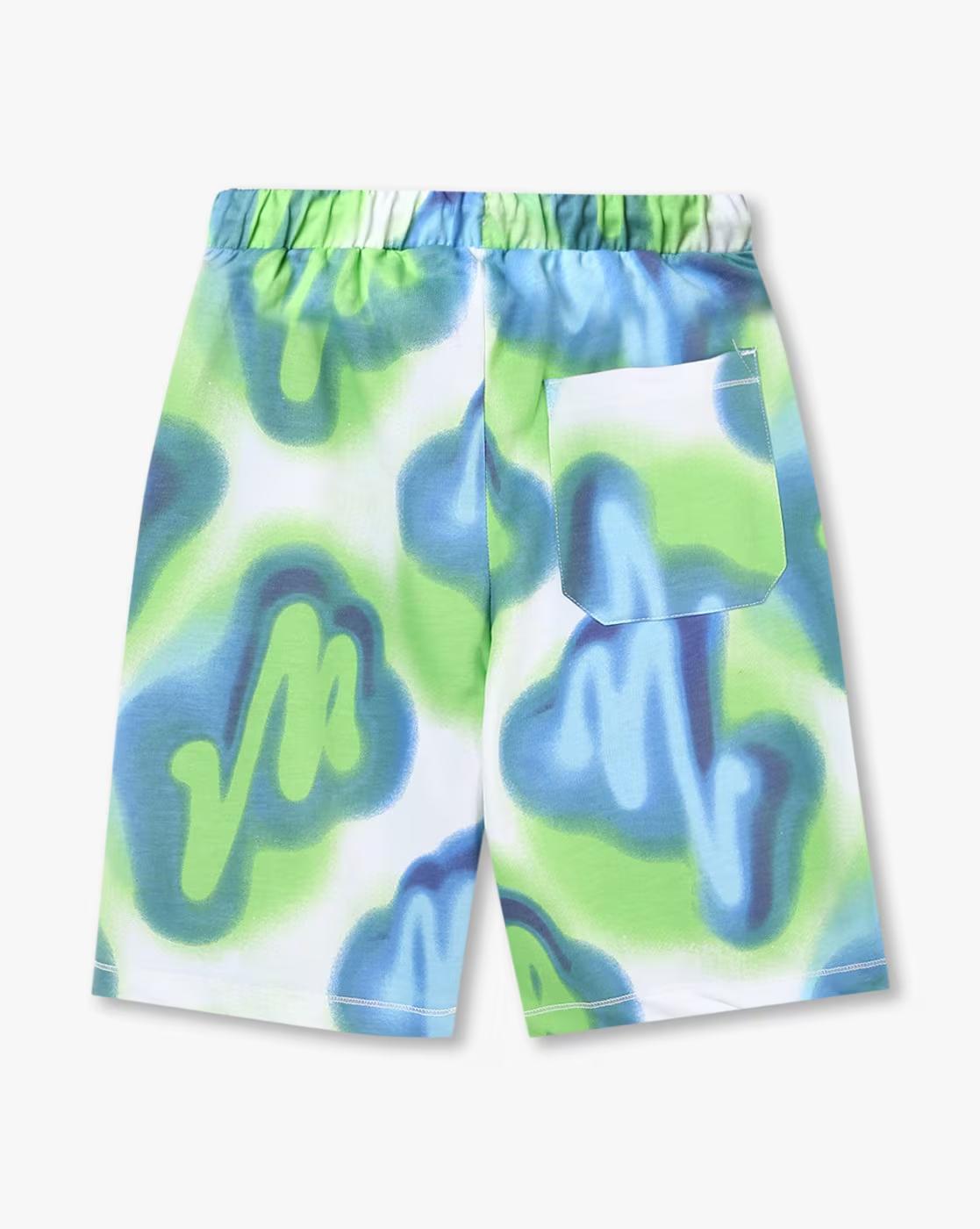Boys Abstract Print Knit Shorts