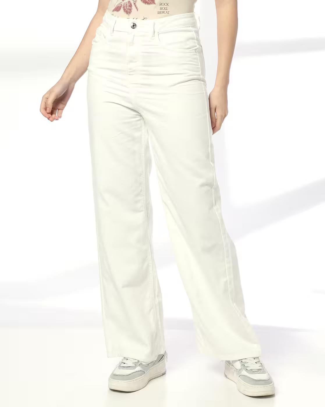 HIGH WAIST FULL LENGTH LT WEI, WHITE, 32