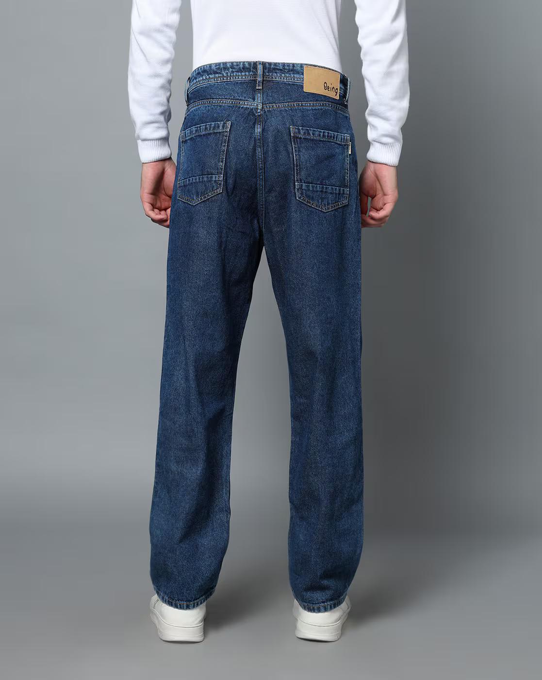 Men Lightly Washed Distressed Regular Fit Jeans