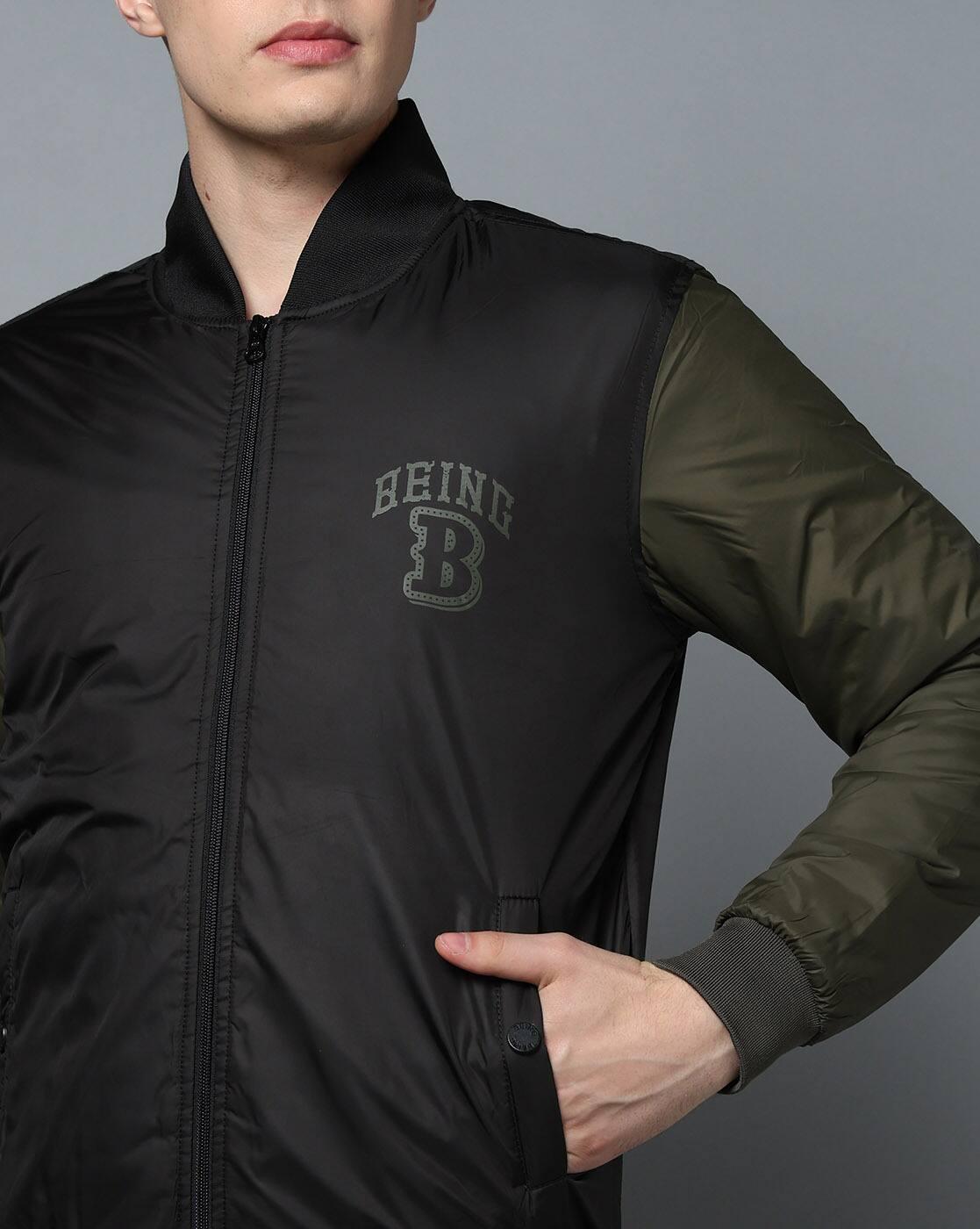Men Regular Fit Bomber Jacket