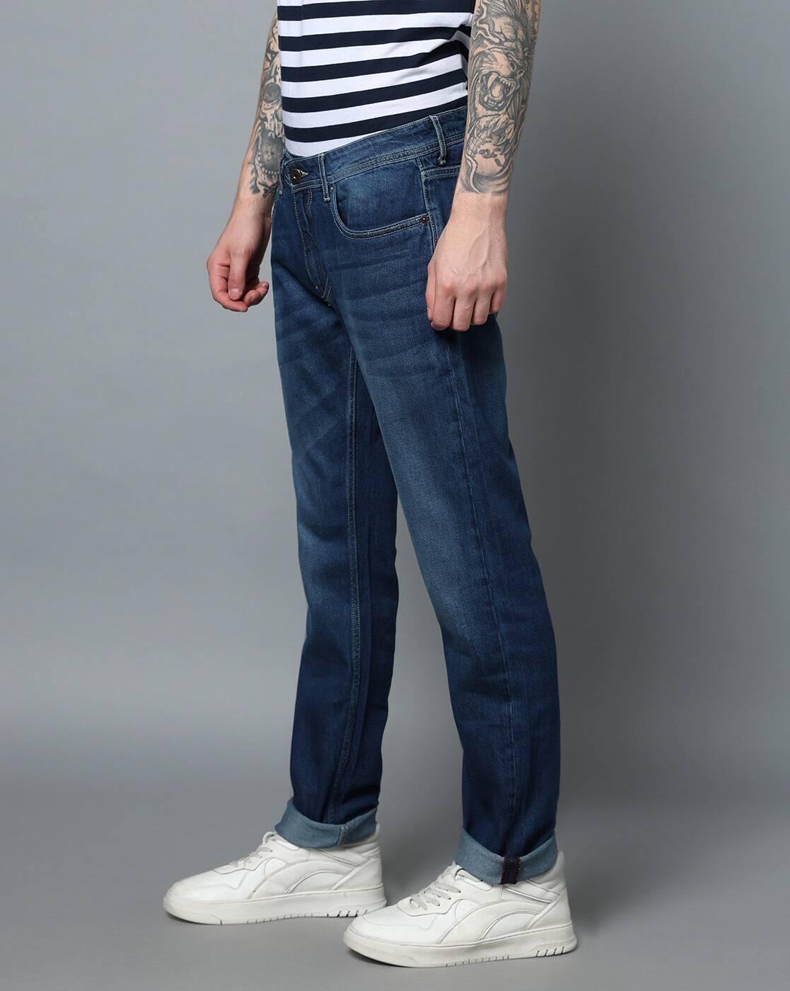 Men Mid-Wash Slim Fit Jeans