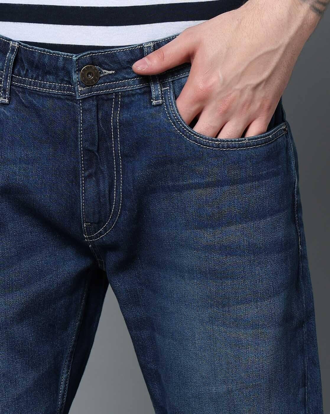 Men Mid-Wash Slim Fit Jeans