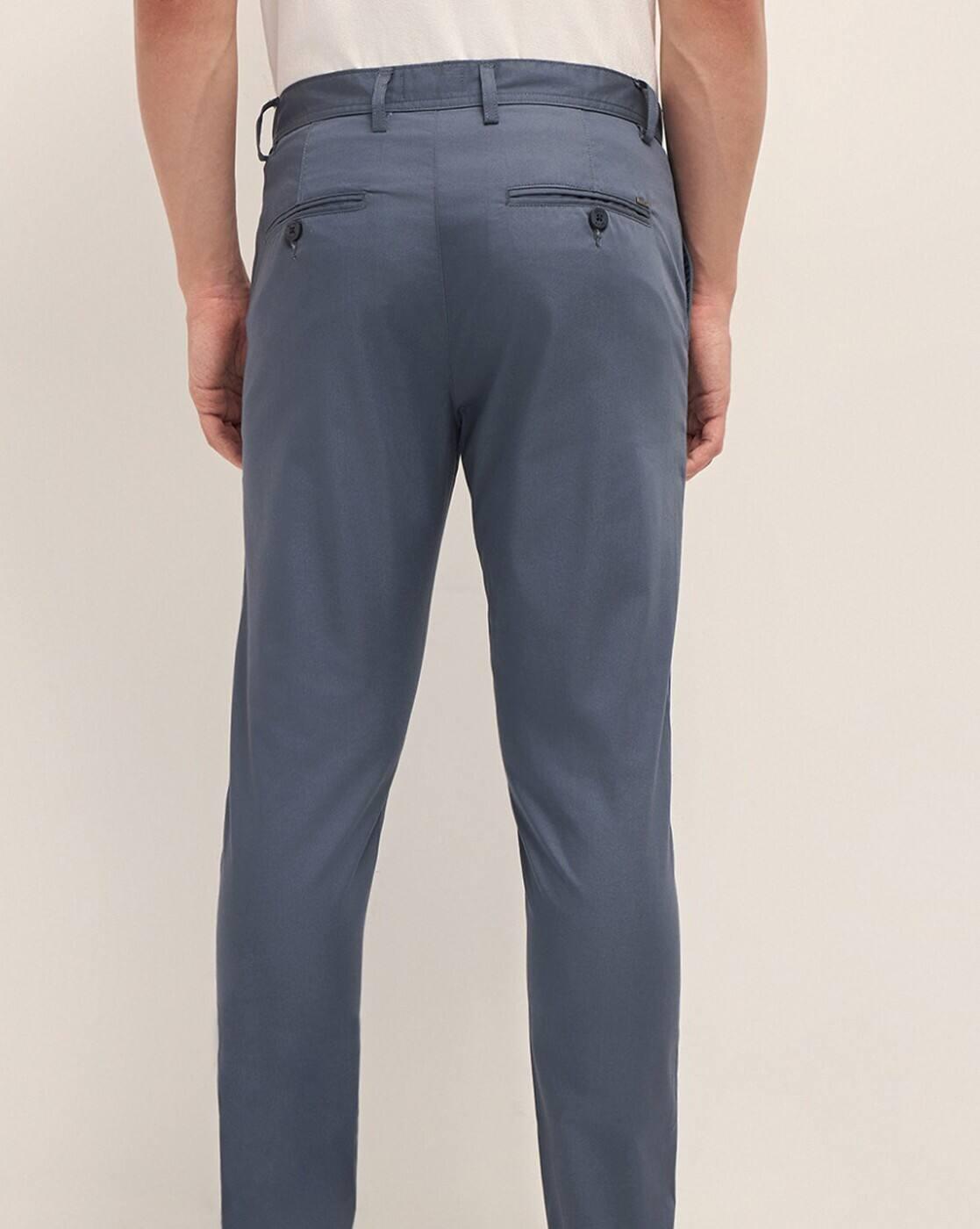 Flat Front Slim Fit Trousers