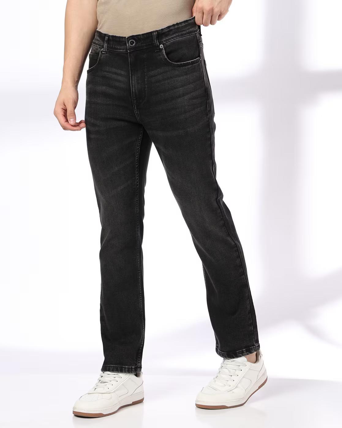 Men Mid-Rise Straight Jeans