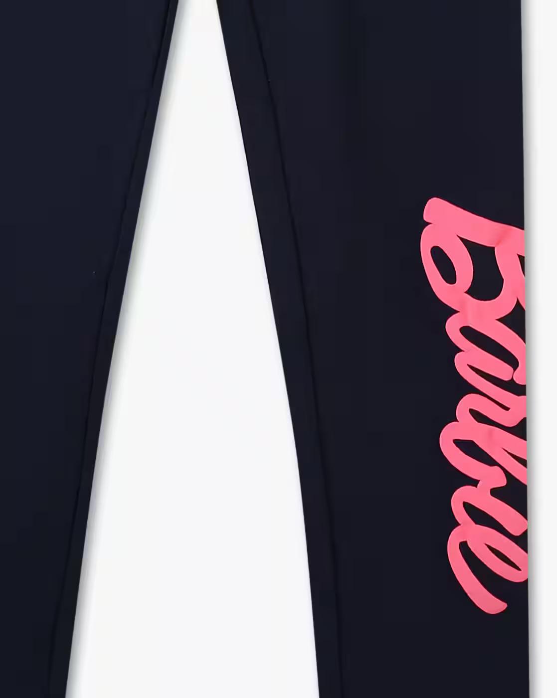 Girls Barbie Print Leggings with Elasticated Waist